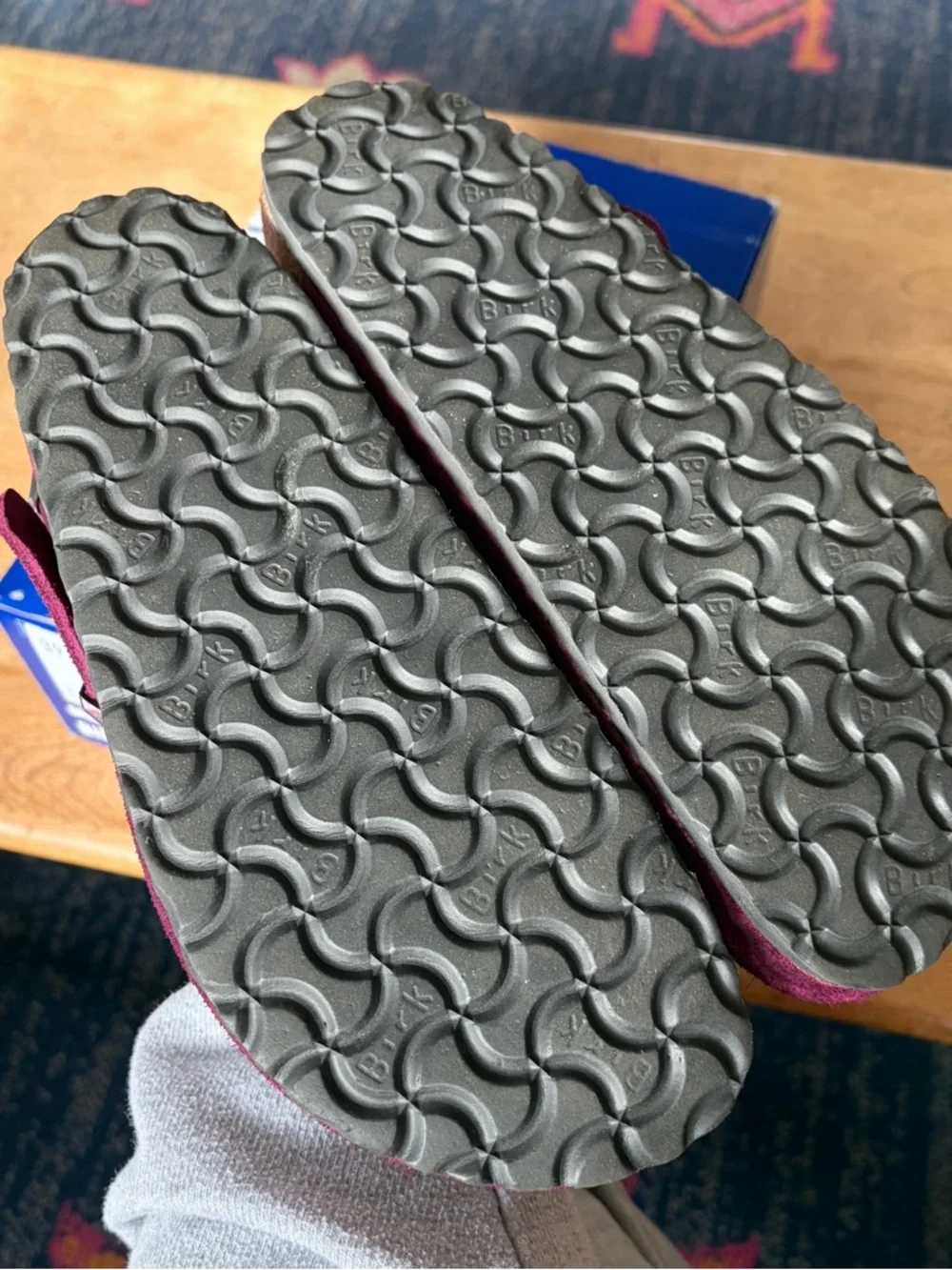 Birkenstock Tokio Suede Clogs Size 39 Gorgeous Custom Plum Color - Picture 10 of 10